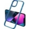 Case 4U Apple iPhone 13 Pro Kılıf Renkli Kenar Metal Kamera Çerçeveli Krom Arka Kapak Mavi