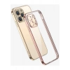 Case 4U Apple iPhone 13 Pro Max Kılıf Renkli Kenar Elektroplatin Kaplama Darbeye Dayanıklı Şeffaf Yüzey Gbox Kapak Lacivert
