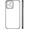Case 4U Apple iPhone 13 Pro Max Kılıf Renkli Kenar Elektroplatin Kaplama Darbeye Dayanıklı Şeffaf Yüzey Gbox Kapak Lacivert