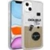 Case 4U Apple iPhone 14 Kılıf Desenli Sıvılı Coffee Drink Tasarımlı Silikon Kapak NO3 Krem