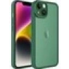 Case 4U Apple iPhone 14 Plus Kılıf Kamera Korumalı Parlak Tasarımlı Renkli Darbe Emici Transparan Post Kapak Koyu Yeşil