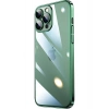 Case 4U Apple iPhone 14 Pro Kılıf Sert PC Renkli Çerçeveli Riksos Silikon Kapak Yeşil