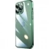 Case 4U Apple iPhone 14 Pro Kılıf Sert PC Renkli Çerçeveli Riksos Silikon Kapak Yeşil