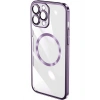 Case 4U Apple iPhone 14 Pro Kılıf Wireless Şarj Özellikli Sert PC Riksos Magsafe Silikon Kapak Mor