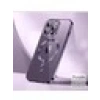 Case 4U Apple iPhone 14 Pro Max Kılıf Kamera Lens Korumalı Magsafe Şarj Kılıfı Şeffaf Renkli Yumuşak Demre Kapak Mor