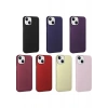 Case 4U Apple iPhone 15 Plus Kılıf Klasik Mat Renkli Yumuşak Premier Silikon Mürdüm
