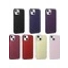 Case 4U Apple iPhone 15 Plus Kılıf Klasik Mat Renkli Yumuşak Premier Silikon Mürdüm