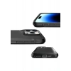Case 4U Apple iPhone 15 Pro Kılıf Darbe Emici Kamera Korumalı Kenar 2.0mm T-Max Arka Kapak Koyu Gri