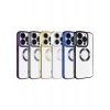 Case 4U Apple iPhone 15 Pro Max Kılıf Kamera Korumalı Logo Gösteren Omega Kapak Gümüş