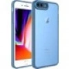 Case 4U Apple iPhone 7 Plus / 8 Plus Kılıf Kamera Korumalı Parlak Tasarımlı Renkli Darbe Emici Transparan Post Kapak Şeffaf