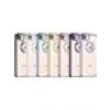 Case 4U Apple iPhone SE 2022 / SE 2020 Kılıf Kamera Lens Korumalı Şeffaf Renkli Logo Gösteren Parlak Omega Kapak Sierra Mavisi