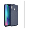 Case 4U Honor 8C Kılıf Rugged Armor Karbon Desenli Lüx Negro Silikon Arka Kapak Lacivert