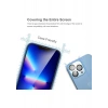 Case 4U iPhone 14 Tam Kaplayan Tamperli Cam Ekran Koruyucu Curved Kırılmaz Kenar Siyah
