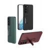 Case 4U S23 Uyumlu Kılıf Kamera Korumalı Standlı Ays Soft Arka Kapak Kırmızı