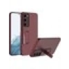 Case 4U S23 Uyumlu Kılıf Kamera Korumalı Standlı Ays Soft Arka Kapak Kırmızı