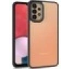 Case 4U Samsung Galaxy A53 5G Uyumlu Kılıf Sert Renkli Kenarlı Flora Arka Kapak Siyah