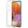 Case 4U Samsung Galaxy A73 Uyumlu Kılıf Kartlıklı Setra Clear Silikon Kapak Şeffaf