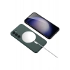 Case 4U Samsung Galaxy S23 Kılıf Kamera Korumalı Wireless Şarj Özellikli Kıpta Magsafe Silikon Kapak Gümüş