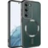 Case 4U Samsung Galaxy S23 Plus Uyumlu Kılıf Magsafe Wireless Şarj Destekli Kamera Korumalı Şeffaf Kenarları Renkli Setro Kapak Siyah