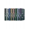 Case 4U Samsung Galaxy S23 Plus Uyumlu Kılıf Magsafe Wireless Şarj Destekli Kamera Korumalı Şeffaf Kenarları Renkli Setro Kapak Rose Gold