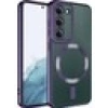 Case 4U Samsung Galaxy S23 Plus Uyumlu Kılıf Magsafe Wireless Şarj Destekli Kamera Korumalı Şeffaf Kenarları Renkli Setro Kapak Mor