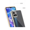 Case 4U Vivo Y33S Kılıf Kamera Korumalı Pastel Renk Voit Clear Kapak Siyah