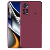 Case 4U Xiaomi Poco M4 Pro 4G Kılıf Klasik Mat Renkli Yumuşak Premier Silikon Mürdüm