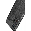 Case 4U Xiaomi Poco M4 Pro 5G Kılıf Rugan Armor Deri Görünümlü Yüksek Kalite Silikon Niss Lacivert