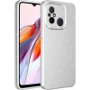 Case 4U Xiaomi Redmi 12C Kılıf Kamera Korumalı Simli Lüks Koton Kapak Gri
