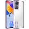 Case 4U Xiaomi Redmi Note 12 Pro 4g Kılıf Kamera Lens Korumalı Şeffaf Renkli Logo Gösteren Parlak Omega Kapak Lila