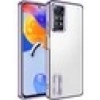 Case 4U Xiaomi Redmi Note 12 Pro 4g Kılıf Kamera Lens Korumalı Şeffaf Renkli Logo Gösteren Parlak Omega Kapak Lila