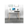 Çekmeceli Beyaz Çalışma Masası, Ahşap Ayaklı
