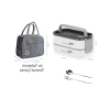 Çelik Bölmeli Lunch Box Seti, Sızdırmaz ve Isı Yalıtımlı Çanta ile