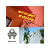 Çelik Halat Sıkma Klemens, 6mm Boyutunda 4 Adet Set