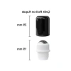 Çelik Roll On Şişesi, 50 ml Kapasite, 2 Adet, Siyah Kapaklı