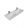Cerastyle Turkuaz Sharp Etajerli Lavabo 120*48 cm (Cıft Hazne Cıft Bat.)