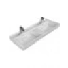 Cerastyle Turkuaz Sharp Etajerli Lavabo 120*48 cm (Cıft Hazne Cıft Bat.)