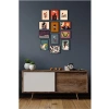 Çerçevesiz Tablo Seti, 12 Parça MDF Baskı ile Modern Dekorasyon