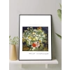 Çiçek Desenli Sanatsal Tablo - Çerçeveli Poster
