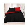 Çift Taraflı Lastikli Çarşaf, Çift Kişilik 200x220 cm, Siyah Kırmızı