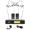 Çiftli Kafa Kablosuz Headset Mikrofon, Yüksek Kalite Kayıt