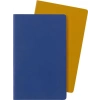 Çizgisiz Not Defteri Seti, L Boy Mavi ve Amber Sarı