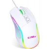 Claws Crossfire V1 12800 Dpi Full Wide RGB Özel ABS Doku & Claws Reflex Örgü Kablolu Gaming Mouse - Beyaz