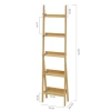 Çok Amaçlı 5 Raflı Bambu Merdiven Kitaplık ve Düzenleyici