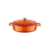 Çok Amaçlı Döküm Tencere, 24 cm, Turuncu