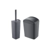 Çöp Kovası ve WC Fırçası Seti - Antrasit, 5 Litre Kapasite