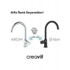 Creavit Alfa Mat Siyah Eviye Bataryası AL8500S