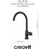 Creavit Alfa Mat Siyah Eviye Bataryası AL8500S
