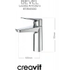 Creavit Bevel Krom Lavabo Bataryası BV1500