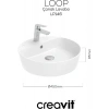 Creavit Loop 45CM Masaüstü Çanak Lavabo LP146